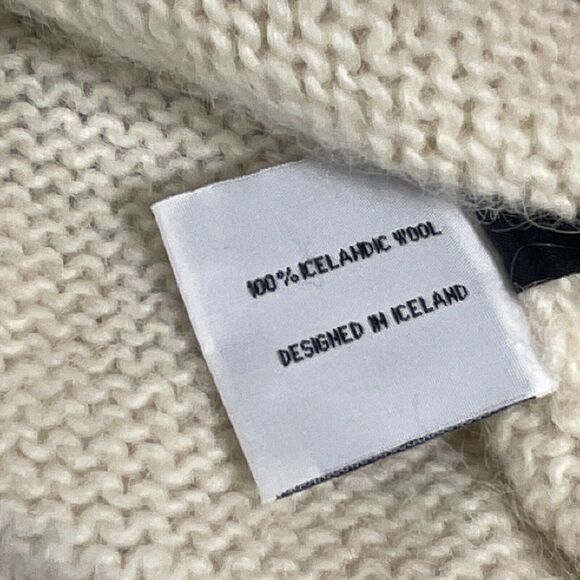 Icewear Iceland XS Offwithe Lopapeysa Elis Icelandic‎ Wool Sweater Cardigan Zip - Picture 8 of 10